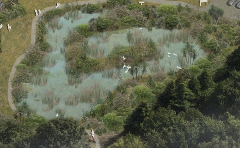 Energy Farm water  attenuation basin
