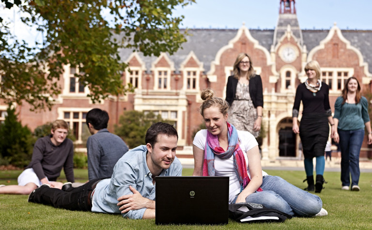 Lincoln University Students outside Ivey