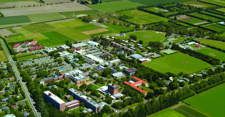 Lincoln University Te Waihora campus aerial