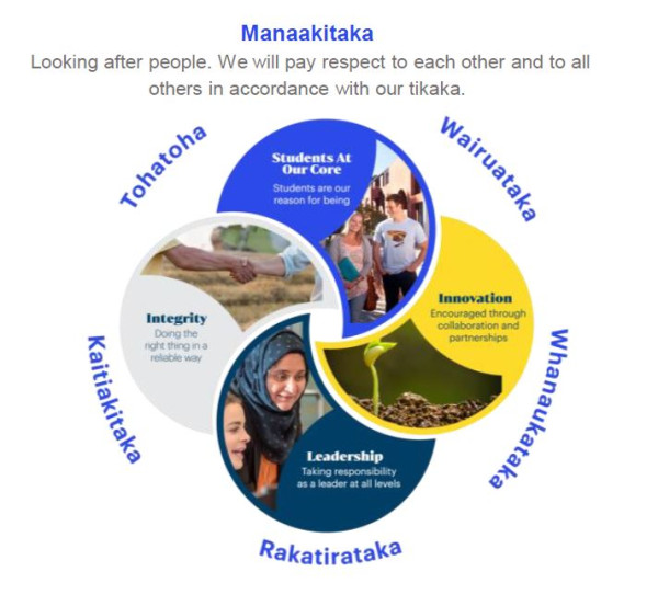 Lincoln University Values framework image
